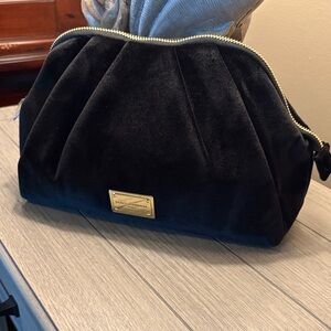 Dolce & Gabbana Black Velvet Cosmetic Case with Gold Hardware